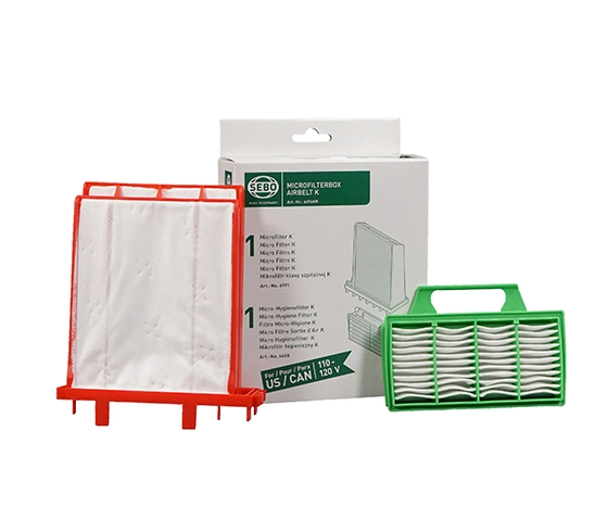Sebo K, Filter K Filter Set (6695AM 6696AM Pre-Motor-red & Exhaust-green)