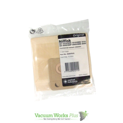 Nilifisk, VP300/GD1010,  5pk, 10L Vacuum Bags (82367810)